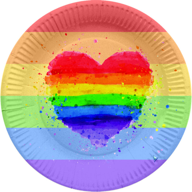 Pride Set 8 Platos Bandera Lgbt 6 pride set 8 platos bandera lgbt 8412345046315