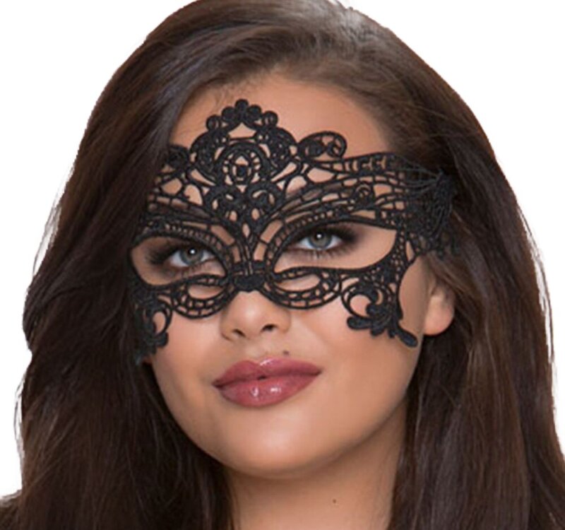Queen Lingerie Antifaz De Encaje Ancho Negro 6 queen lingerie antifaz de encaje ancho negro 8435565945640