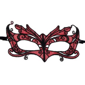 Queen Lingerie Antifaz De Encaje Detalles Rojo 8435565945602