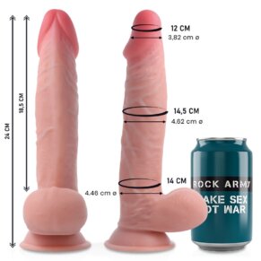 Rockarmy Dual Density Sherman Dildo Realista 24 cm -O- 4.62 cm 8435565908195