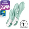 Satisfyer Air Pump Bunny 5+ Vibrador Rabbit Inflable App Verde 4061504038537