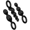 Satisfyer Anal Plugs Set 3 pcs Negro 4061504000756