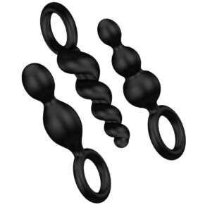 Satisfyer Anal Plugs Set 3 pcs Negro 4061504000756
