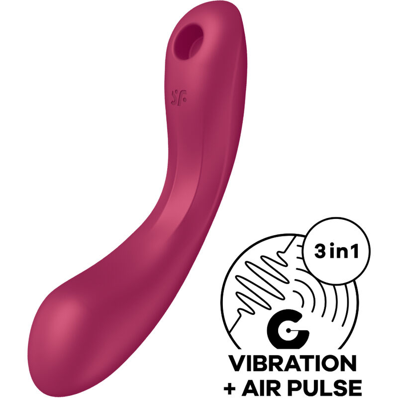 Satisfyer Curve Trinity 1 Air Pulse Vibration Rojo 6 satisfyer curve trinity 1 air pulse vibration rojo 4061504036496