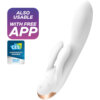 Satisfyer Double Flex Vibrador App Blanco 4061504002620