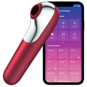 Satisfyer Dual Love Vibrador Y Succionador Con Aire Pulsado Rojo 4061504003054