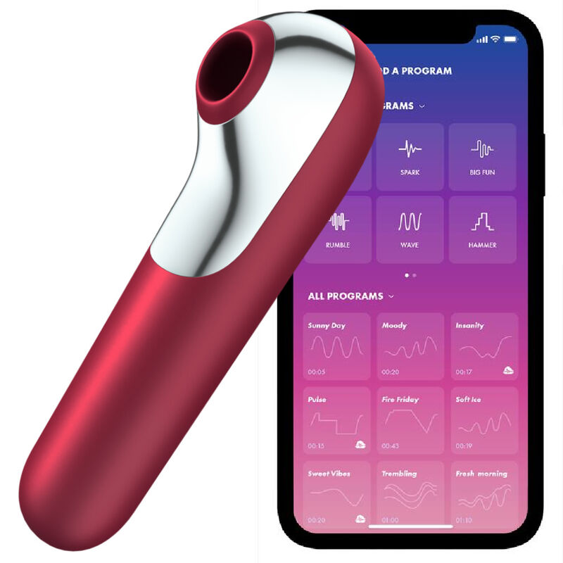 Satisfyer Dual Love Vibrador Y Succionador Con Aire Pulsado Rojo 6 satisfyer dual love vibrador y succionador con aire pulsado rojo 4061504003054