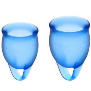 Satisfyer Feel Confident Kit Copa Menstrual Azul Intenso 15 + 20 ml 4061504002057