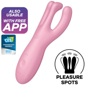 Satisfyer Threesome 4 Vibrador App Rosa 4061504037172