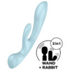 Satisfyer Triple Oh Vibrador Híbrido Azul 4061504018225