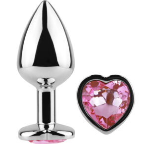 Secretplay Metal Butt Plug Corazón Fucsia Talla S 7 cm 8434097061545