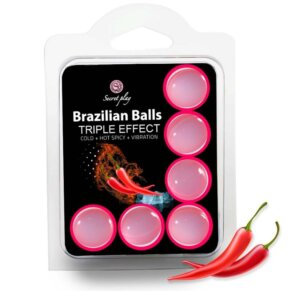 Secretplay Set 6 Brazilian Balls Triple Efecto 8435097236995