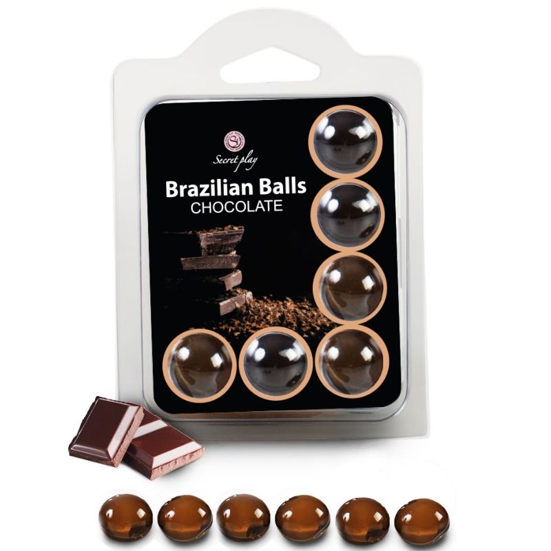 Secretplay Set 6 Brazilians Balls Chocolate 6 secretplay set 6 brazilians balls chocolate 8435097233864