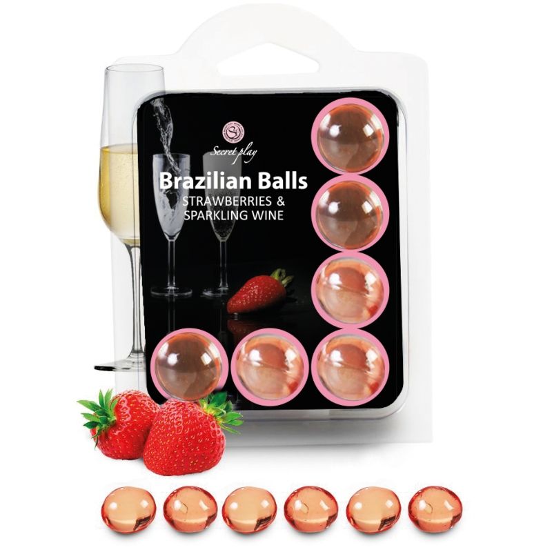 Secretplay Set 6 Brazilians Balls Fresas Con Cava 6 secretplay set 6 brazilians balls fresas con cava 8435097733869