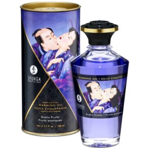 Shunga Aceite Masaje Efecto Calor Sabor Frutas Exoticas 100 ml 697309022026
