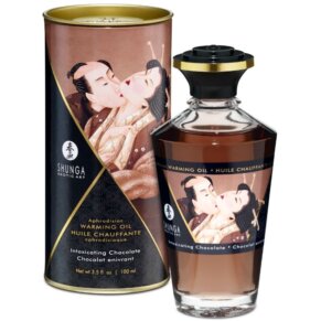 Shunga Aceite Masaje Efecto Calor Sabor Intenso Chocolate 100 ml 697309022095