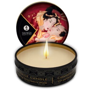 Shunga Mini Caress By Candelight Vela Masaje Fresas Y Cava 30 ml 697309046084
