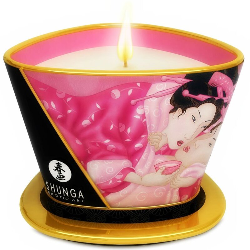 Shunga Mini Caress By Candelight Vela Masaje Rosas Afrodisiacas 170 ml 6 shunga mini caress by candelight vela masaje rosas afrodisiacas 170 ml 697309045001