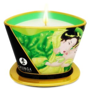 Shunga Mini Caress By Candelight Vela Masaje Té Verde 170 ml 697309045117
