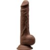 Silexd Modelo 1 Pene Realistico Silicona Premium Silexpan Marron 24 cm 8433345220383