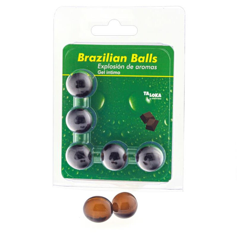 Taloka Brazilian Balls Gel Íntimo Chocolate 5 Bolas 6 taloka brazilian balls gel intimo chocolate 5 bolas 8412345047527