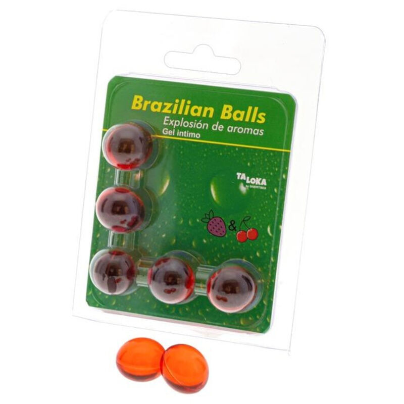 Taloka Brazilian Balls Gel Íntimo Fresa & Cereza 5 Bolas 6 taloka brazilian balls gel intimo fresa cereza 5 bolas 8412345047503