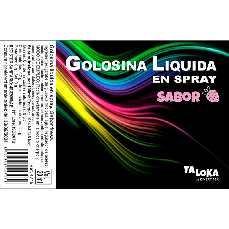 Taloka Spray Golosina Líquida Fresa 6 taloka spray golosina liquida fresa 8412345047152