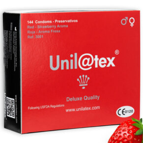 Unilatex Preservativos Rojos/Fresa 144 Uds 8437004395214