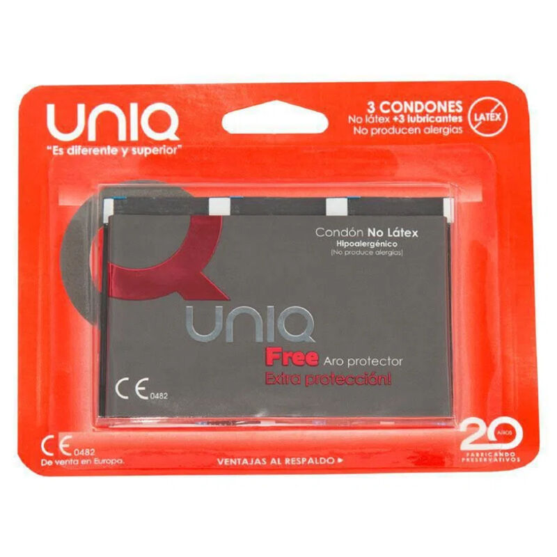 Uniq Free Preservativos Con Aro Protector Sin Latex 3 Unidades 6 uniq free preservativos con aro protector sin latex 3 unidades 7709943746329