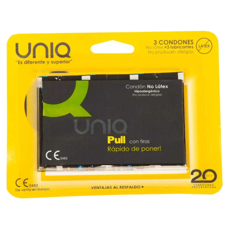 Uniq Pull Preservativos Con Tiras Sin Latex 3 Unidades 6 uniq pull preservativos con tiras sin latex 3 unidades 7709416041968