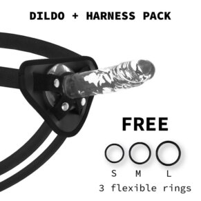 X Ray Arnés + Dildo Transparente 18 cm -O- 4 cm