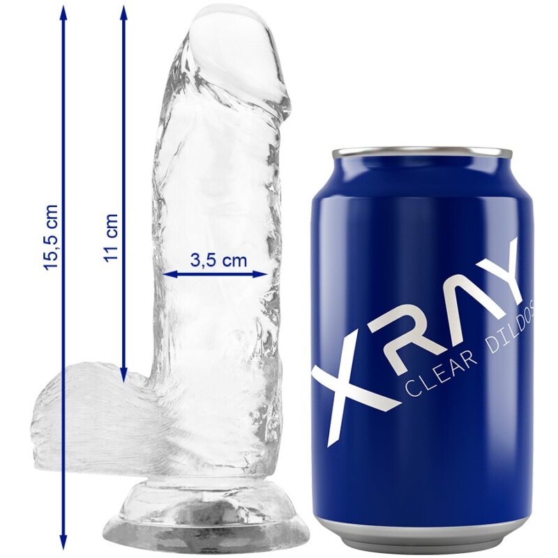 X Ray Clear Dildo Realista Transparente 15.5 cm -O- 3.5 cm 6 x ray clear dildo realista transparente 155 cm o 35 cm 8435565910075