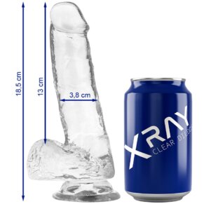 X Ray Clear Dildo Realista Transparente 18.5 cm -O- 3.8 cm 8435565910082