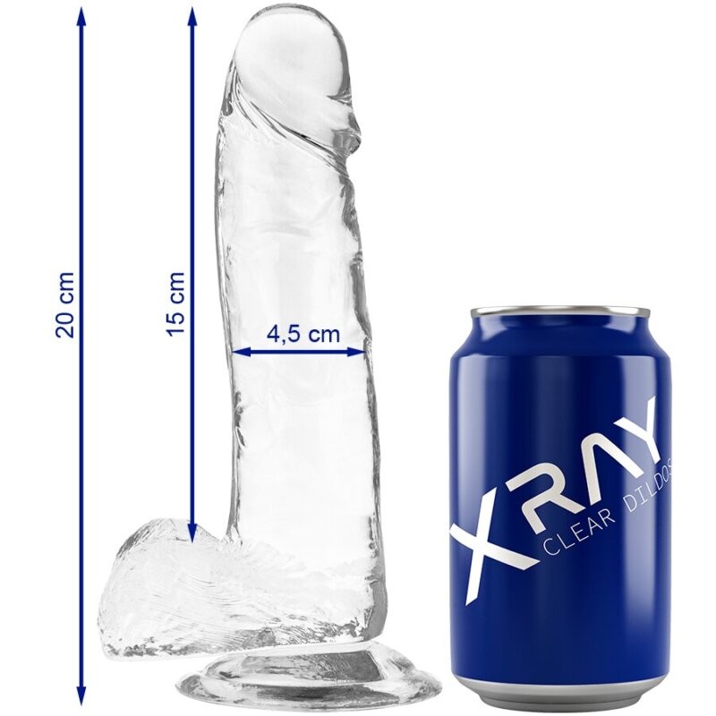 X Ray Clear Dildo Realista Transparente 20 cm -O- 4.5 cm 6 x ray clear dildo realista transparente 20 cm o 45 cm 8435565910099