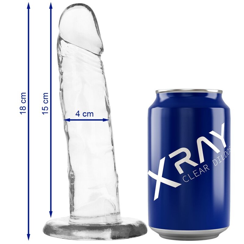 X Ray Clear Dildo Transparente 18 cm -O- 4 cm 6 x ray clear dildo transparente 18 cm o 4 cm 8435565910112
