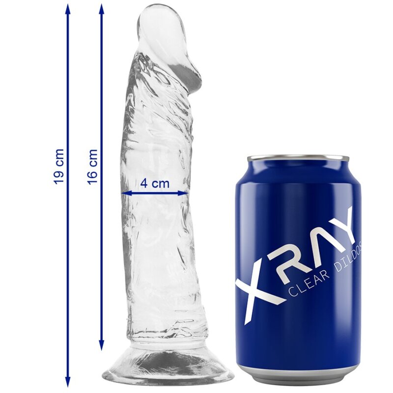 X Ray Clear Dildo Transparente 19 cm -O- 4 cm 6 x ray clear dildo transparente 19 cm o 4 cm 8435565910150
